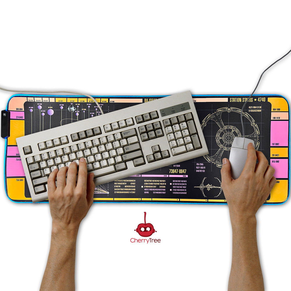 ENHANCE XXL LED Gaming Mouse Pad - 2XL Keyboard Desk Mat With 7 RGB Colors, 3 Color Modes, Water-Resistant Tracking Surface, Non-Slip Rubber Base (Galaxy) - Extended Mousepad - 32 X 14 Inches - View #9