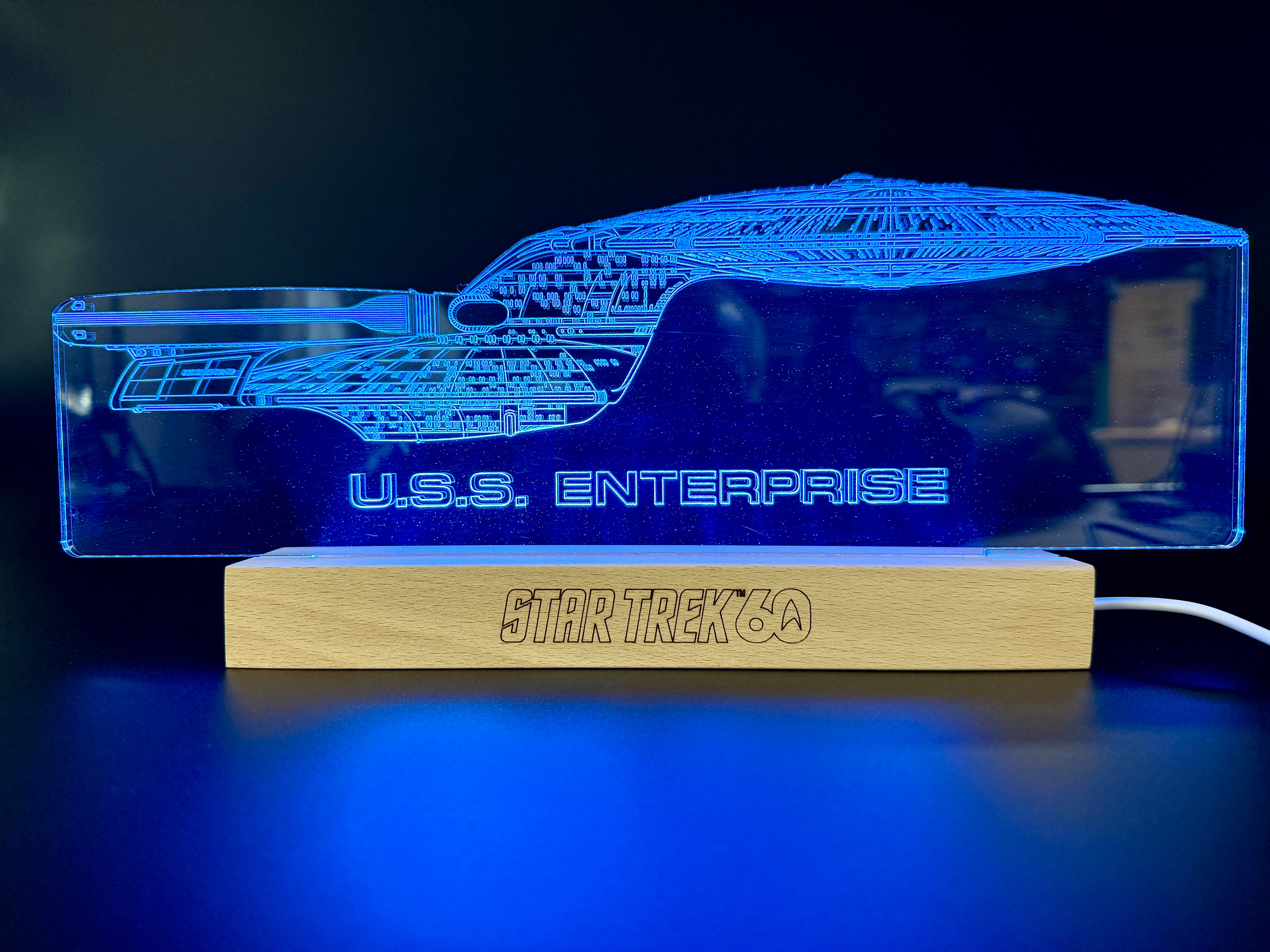 Star Trek NCC-1701-D Wireframe LED Lamp – CherryTree Inc