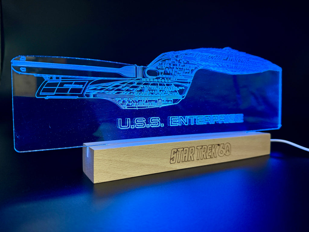 Star Trek NCC-1701-D Wireframe LED Lamp – CherryTree Inc